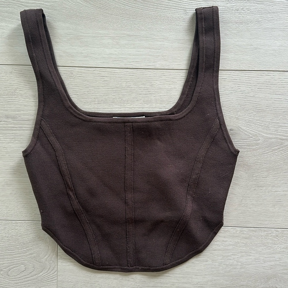 Babaton scooped sculpted knit top